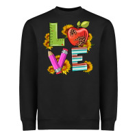 Black love with pen and  serape leopard Heavyweight Sweatshirt - Artiststas