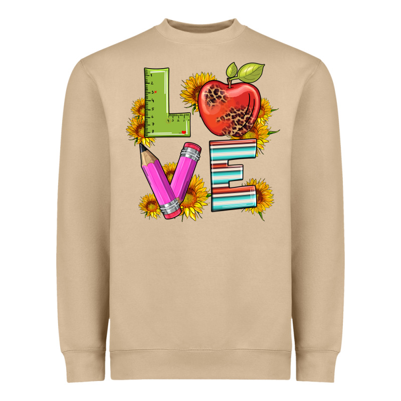 Love With Pen And  Serape Leopard Heavyweight Sweatshirt by Artiststas | Teevron