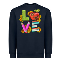 Navy love with pen and  serape leopard Heavyweight Sweatshirt - Artiststas
