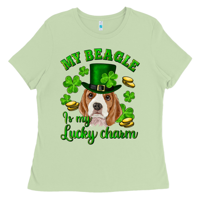 St.patrick's Day My Beagle Is My Lucky Charm Ladies Tee by RanaPortraitStore | Teevron