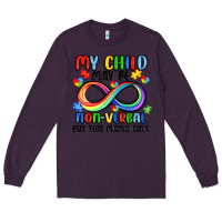 Plum my child may be non verbal but this mama ain's Long Sleeve Tee - JahusDesignShop