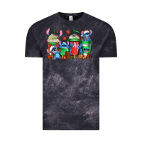 Cloud Black christmas stitch coffee Vintage Tee - Jasminsmagicworld