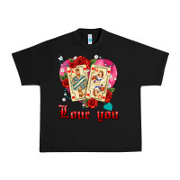 Black love you playing cards roses and pearls Urban Heavy Tee - AdoDesignShop