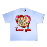 Grape Ice love you playing cards roses and pearls Urban Heavy Tee - AdoDesignShop