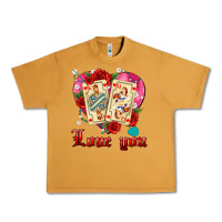Peanut Butter love you playing cards roses and pearls Urban Heavy Tee - AdoDesignShop