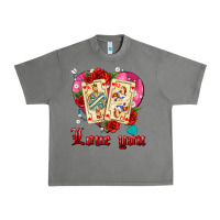 Tornado love you playing cards roses and pearls Urban Heavy Tee - AdoDesignShop