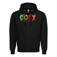 Black cozy season Zipper Hoodie - MaliasSmallBusiness