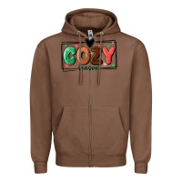 Chestnut cozy season Zipper Hoodie - MaliasSmallBusiness