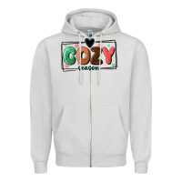 Dove Grey cozy season Zipper Hoodie - MaliasSmallBusiness