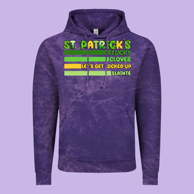 St. Patricks Lucky Clover  Artiststas Vintage Hoodie Designed By Artiststas