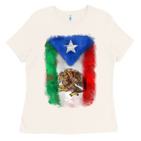 Bone mexico and puerto rico flag Ladies Tee - Zillion Design Studio