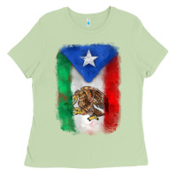Matcha mexico and puerto rico flag Ladies Tee - Zillion Design Studio