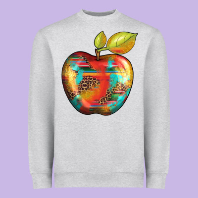 Leopard Turquoise Glitter Serape Heavyweight Sweatshirt Designed By Artiststas