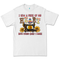 White i sew a piece of my heart into every quilt i make Premium Tee - AdoDesignShop