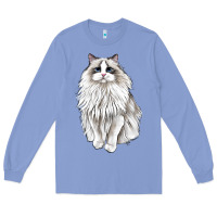 Colony Blue Ragdoll Cat Long Sleeve Tee - LillyAllenDesigns