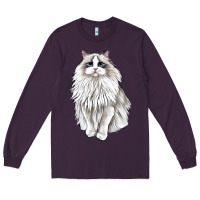 Plum Ragdoll Cat Long Sleeve Tee - LillyAllenDesigns