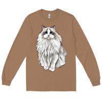 Toasted Coconut Ragdoll Cat Long Sleeve Tee - LillyAllenDesigns