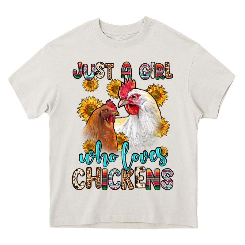 Just A Girl Who Loves Chickens Heavy Core Tee by Zillion Design Studio | Teevron
