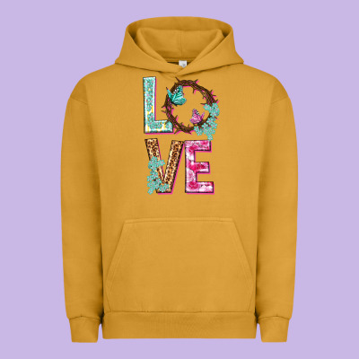 Love Crown Of The Thorns Easter Day Urban Hoodie Designed By Howdyjamesfarm
