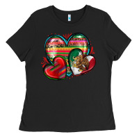 Black mexican hearts Ladies Tee - Zillion Design Studio