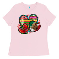 Bubblegum Pink mexican hearts Ladies Tee - Zillion Design Studio