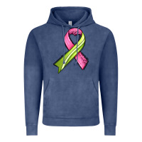 Vintage Denim breast cancer sport ribbons Vintage Hoodie - AdoDesignShop