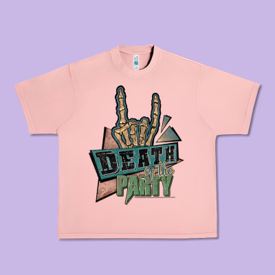 Death Of The Party White Urban Heavy Tee Designed By Jahusdesignshop