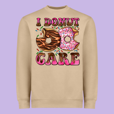 I Donut Care Heavyweight Sweatshirt Designed By Adodesignshop