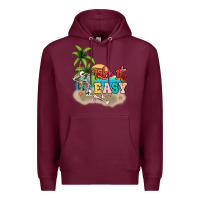 Burgundy take it easy Premium Hoodie - NancyCooperArtShop