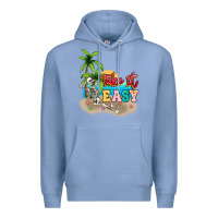 Colony Blue take it easy Premium Hoodie - NancyCooperArtShop