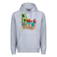 Heather Grey take it easy Premium Hoodie - NancyCooperArtShop