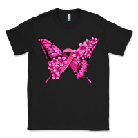 Black pink ribbon breast cancer butterfly Classic Tee - Jasminsmagicworld