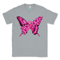 Heather Grey pink ribbon breast cancer butterfly Classic Tee - Jasminsmagicworld