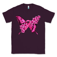 Plum pink ribbon breast cancer butterfly Classic Tee - Jasminsmagicworld