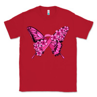 Red pink ribbon breast cancer butterfly Classic Tee - Jasminsmagicworld