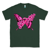 Sports Green pink ribbon breast cancer butterfly Classic Tee - Jasminsmagicworld