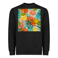 Black pineapple and lemon seamless pattern Heavyweight Sweatshirt - BundleAndBundleShop