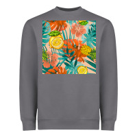 Pineapple And Lemon Seamless Pattern Heavyweight Sweatshirt | Teevron