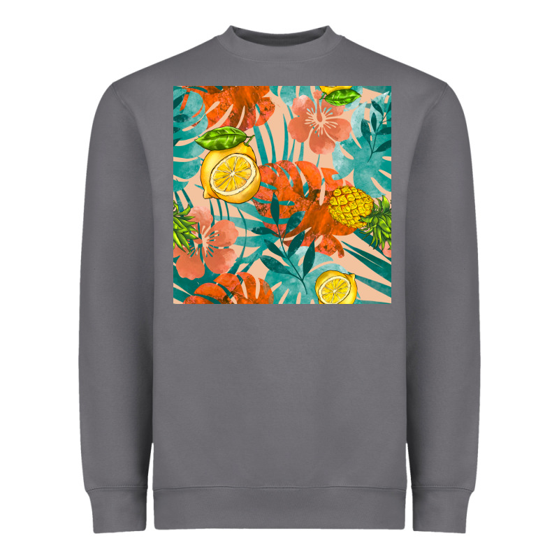 Pineapple And Lemon Seamless Pattern Heavyweight Sweatshirt by BundleAndBundleShop | Teevron