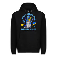 Black i wear blue for autism awareness Premium Hoodie - JahusDesignShop