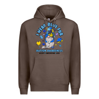 Coffee i wear blue for autism awareness Premium Hoodie - JahusDesignShop