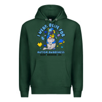 I Wear Blue For Autism Awareness Premium Hoodie | Teevron