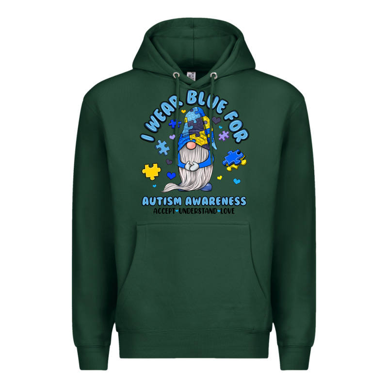 I Wear Blue For Autism Awareness Premium Hoodie by JahusDesignShop | Teevron