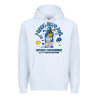 White i wear blue for autism awareness Premium Hoodie - JahusDesignShop