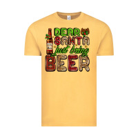 Vintage Mustard dear santa just bring a beer with a beer bottle Vintage Tee - AdoDesignShop
