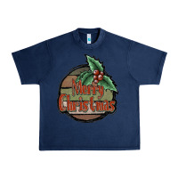Navy Merry Christmas Urban Heavy Tee - JahusDesignShop