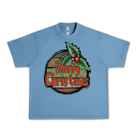 Pebble Blue Merry Christmas Urban Heavy Tee - JahusDesignShop
