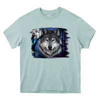 Arona wolf and full moon Heavy Core Tee - RanaPortraitStore