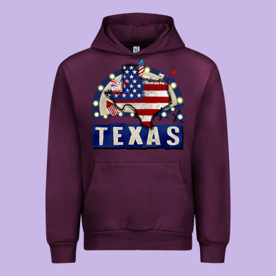 Texas 4th Of July Urban Hoodie Designed By Cowgirlartshop
