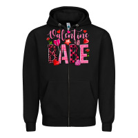 Black valentine babe Zipper Hoodie - NancyCooperArtShop